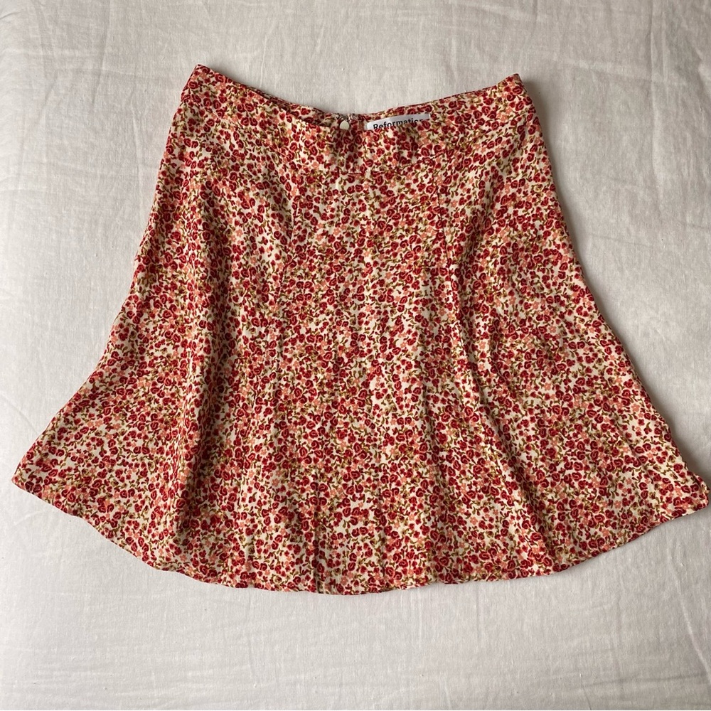 Reformation flounce skirt